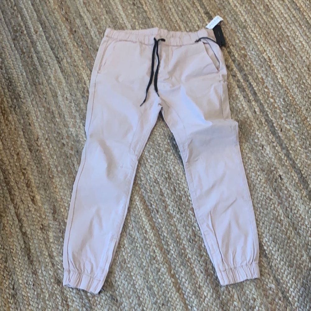 PacSun Jogger Pants, Light Tan/Pink, Size Large